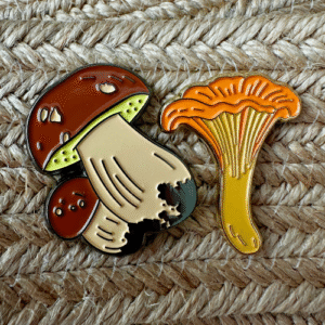 mushroom series enamel pin by iisi Pinssi